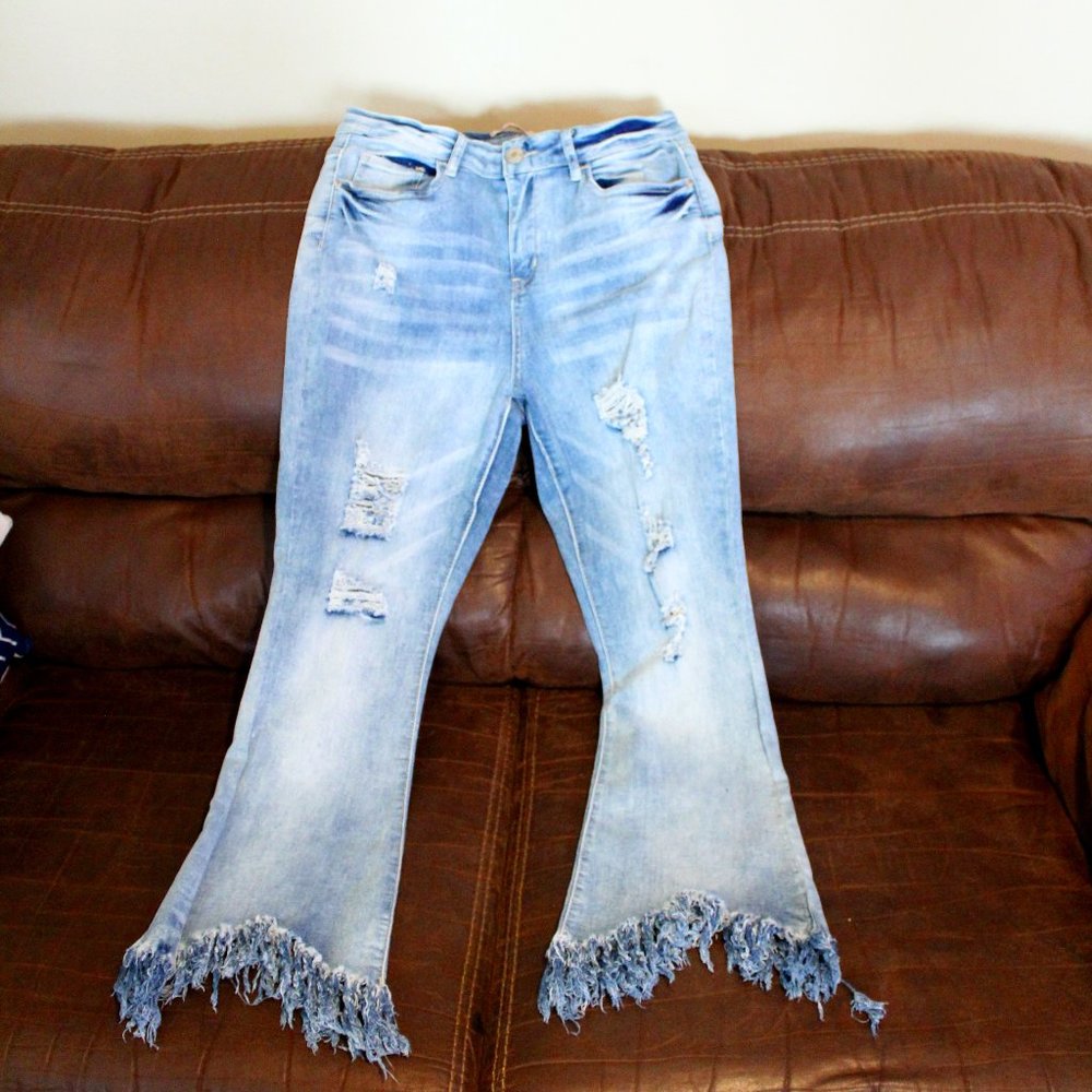 Elite Jeans- Frayed bottom